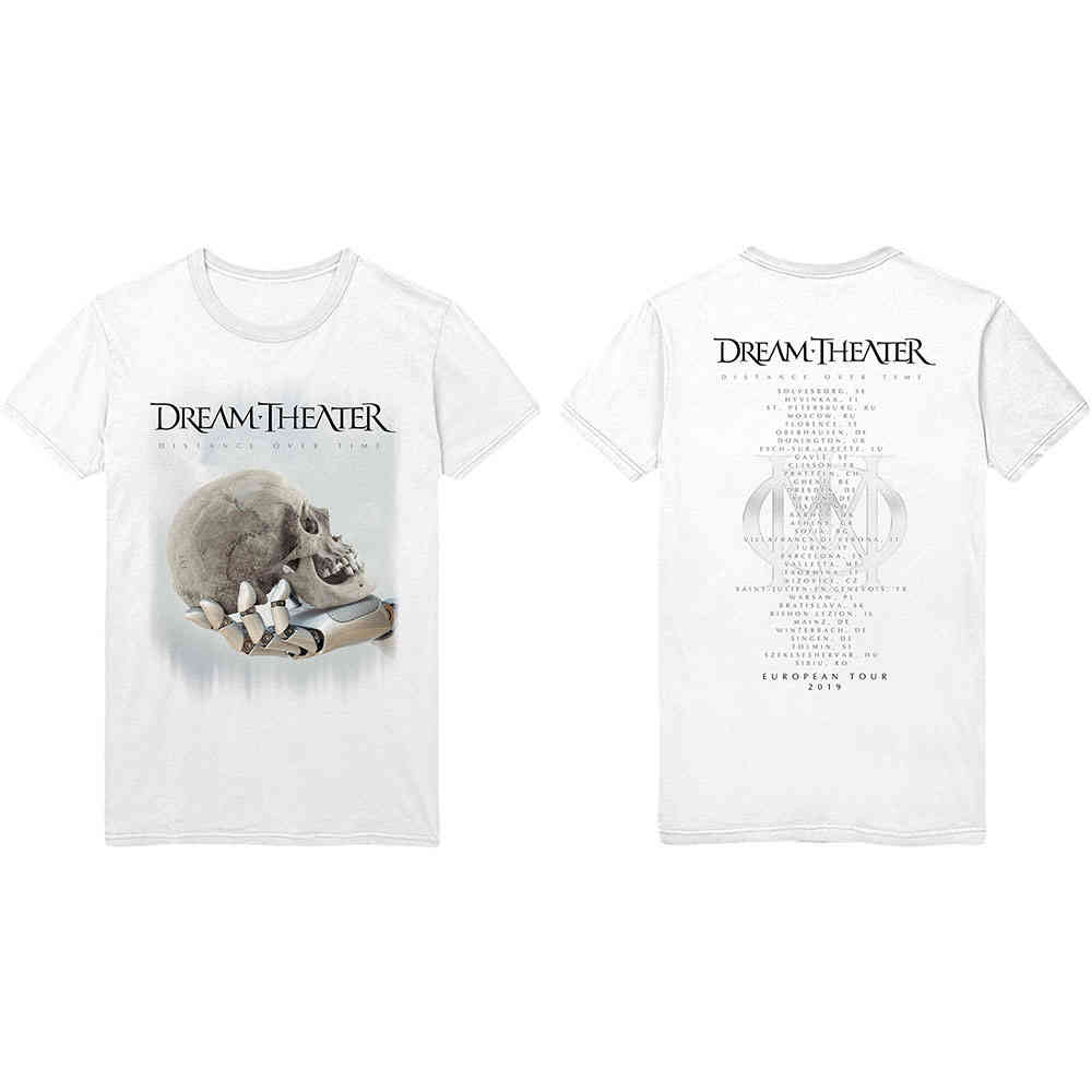 Dream Theater - Skull Fade Out Tshirt Homme - Blanc